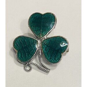 Shamrock Clover Pin, Signed/Marked Mizpah, England, Estate Sell, Free S&H